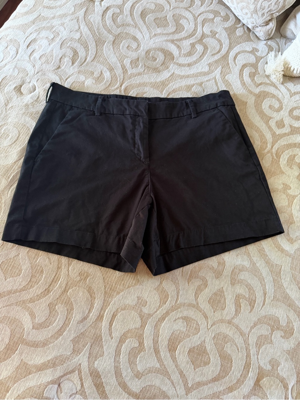 Nautica Black Chino Shorts Size 12 Cotton Stretch Flat Front Classic - Picture 3 of 15